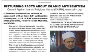 Honest Information Ad in the Boston Herald: “Disturbing Facts About Islamic Antisemitism”