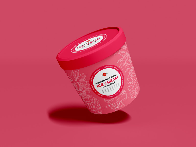 Free Modern Packaging Ice Cream Jar Mockup Free Mockup ZoneFree