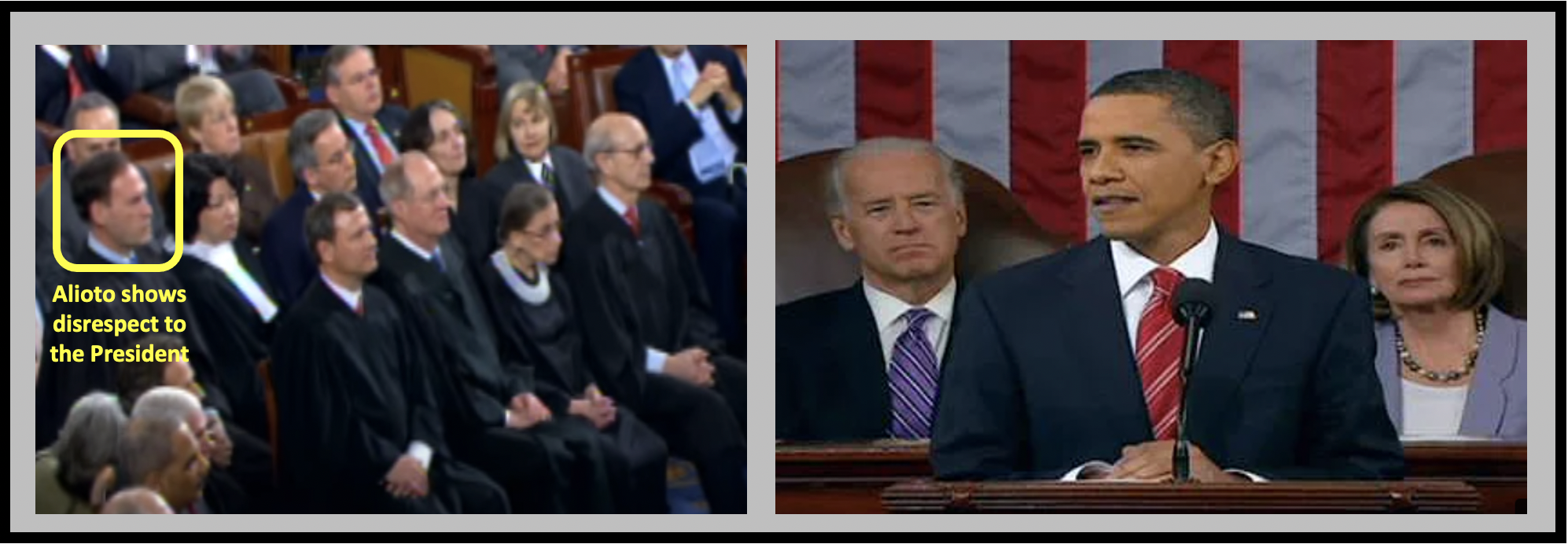 Alioto disrespects the President Obama during the 2010 State of the Union