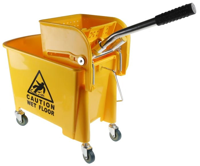 RS PRO 20L Plastic Yellow Mop Bucket With Handle 7056265 RS