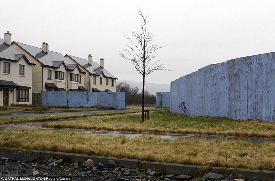 The Waterways in the village of Keshcarrigan, County Leitrim, yet another example of an Irish ghost estate - an empty and unsold housing development