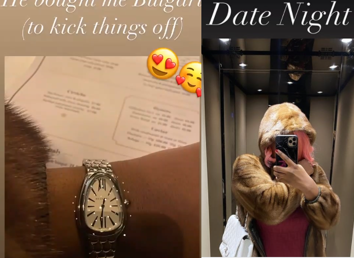 DJ Cuppy shows off the Bulgari wristwatch a man gifted her to 