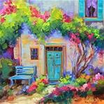 Blue Hearts Cottage - Flower Painting Classes and Workshops by Nancy Medina Art - Posted on Saturday, February 21, 2015 by Nancy Medina