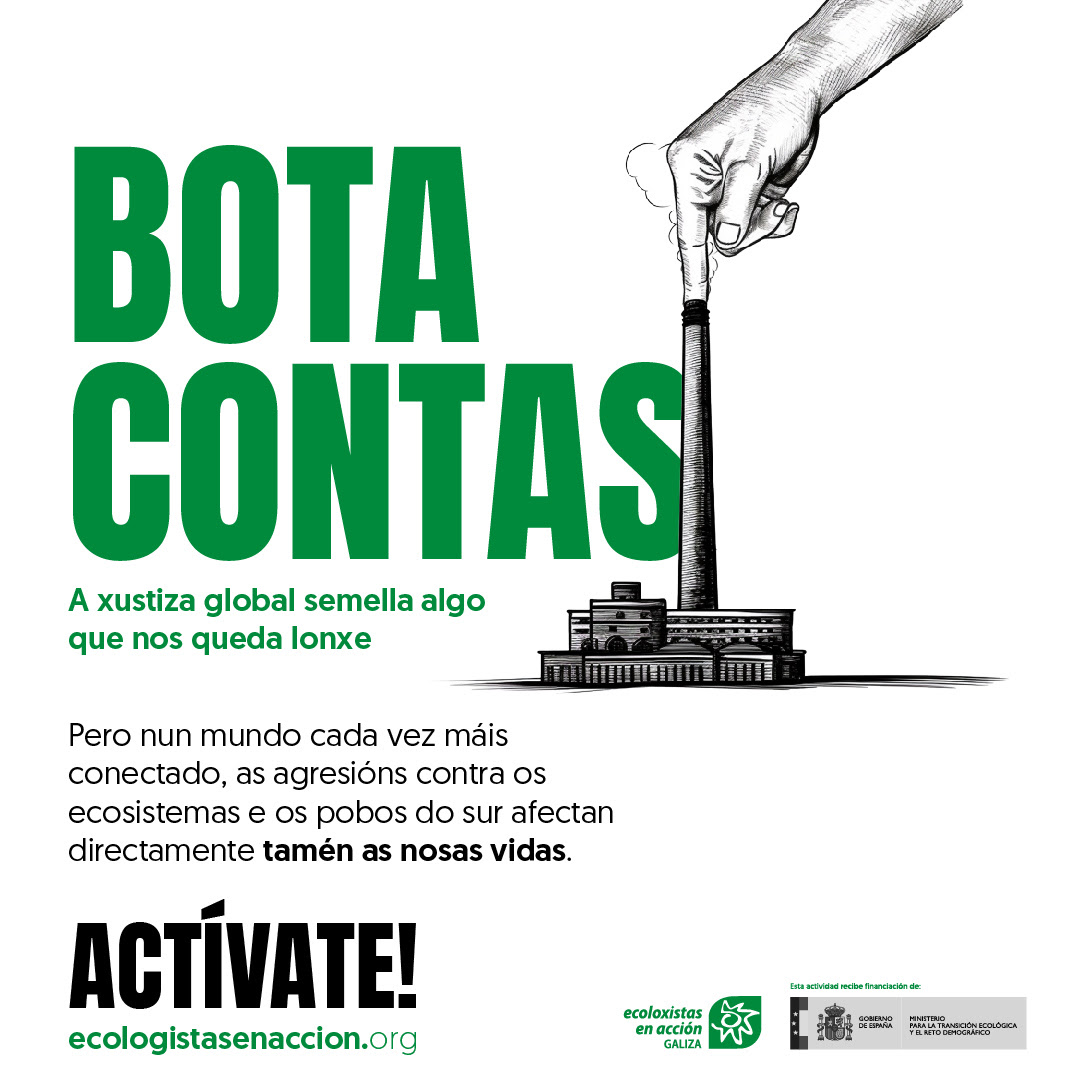 Lanzan a campaña 'Bota
Contas' para activar a
transición ecosocial