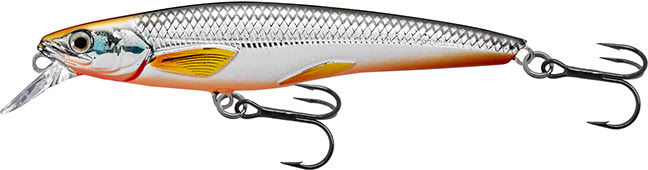 LiveTarget Rainbow Smelt Shallow Dive Jerkbait, 3'-5', 4-1/2, #4 Hooks,  5/8 oz, Silver/Blue