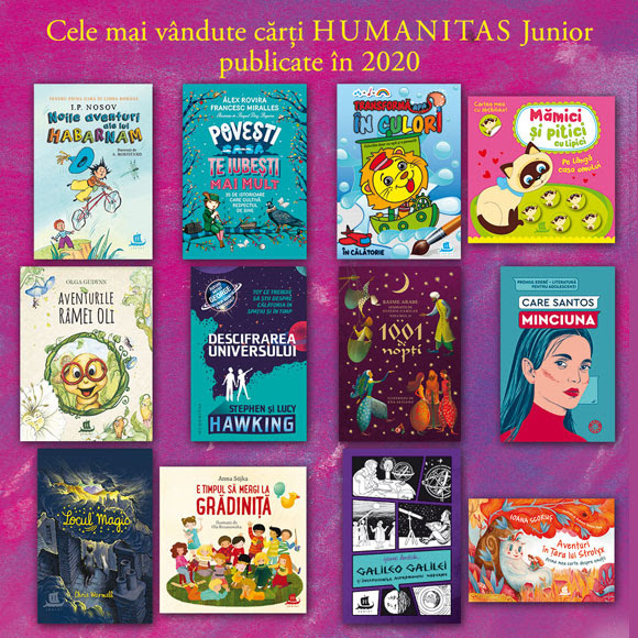 Cele mai vândute cărți Humanitas Junior în 2020