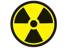 Radioactive symbol.