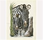 Zebra realistic wildlife animal art portrait by L.Apple - Posted on Wednesday, April 15, 2015 by Linda Apple