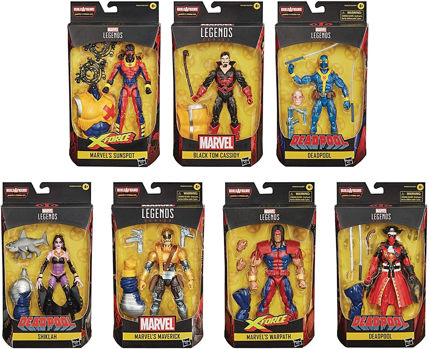 Image of Deadpool Marvel Legends Wave 3 Set of 7 Figures (Strong Guy BAF)