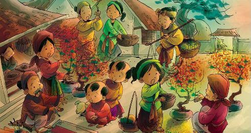 Phong tục Tết Việt Nam là một điểm đến không thể bỏ qua trong các ấn phẩm nghệ thuật. Hãy đến với chúng tôi để khám phá và tìm hiểu về những nét đẹp truyền thống, những giá trị văn hóa của dân tộc Việt qua bức tranh tuyệt đẹp mang đậm chất phong cách truyền thống.