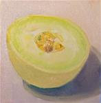 Honeydew Half,still life,oil on canvas,6x6,price$200 - Posted on Saturday, December 27, 2014 by Joy Olney