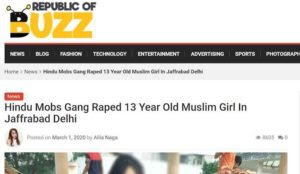 Pakistani website fabricates story of Hindus raping Muslim girl in New Delhi, uses 2018 photo from Bangladesh