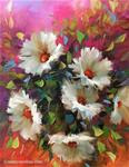 Pinkberry Daisies - Flower Paintings by Nancy Medina - Posted on Monday, February 2, 2015 by Nancy Medina