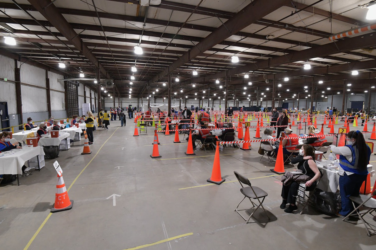 cones at vax site