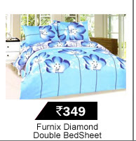 Furnix Diamond Double Bed Sheet + 2 Pillow Covers D.No. 1609
