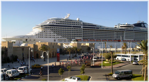 MSC Splendida at the cruise port of La Goulette in Tunis