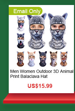 Men Women Outdoor 3D Animal Print Balaclava Hat