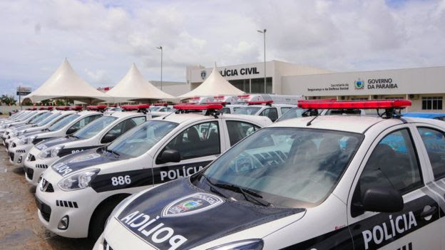Entrega de viaturas da polícia na Paraíba