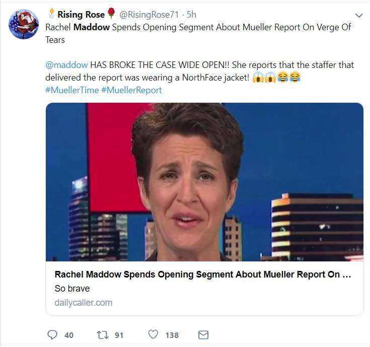 tweet about Maddow