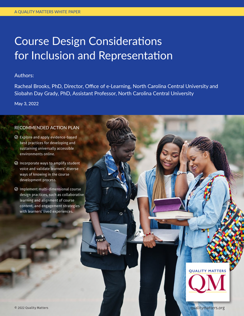 course design considerations for inclusion and representation
