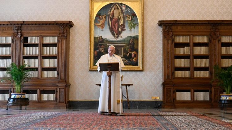 Pope Francis during the Regina Caeli