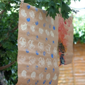 vegetable printing wrapping paper