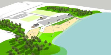 Studio-design of tiered beaches at Kingston Point