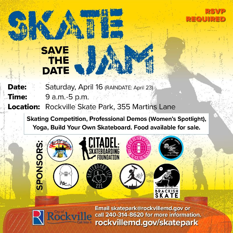 Skate Jam at the Rockville Skate Park, Sat., April 16