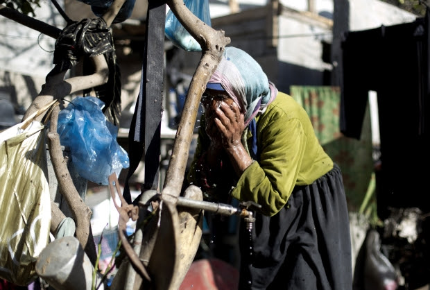 Even before the current crisis, water was a rare commodity in Gaza (AFP)