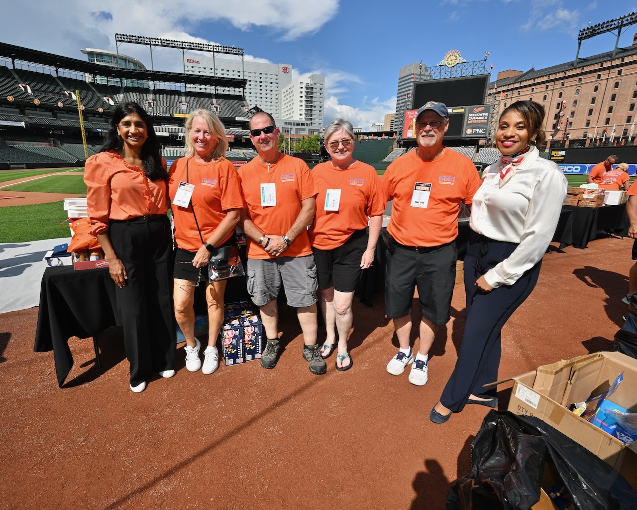 Lt. Governor Miller and First Lady Moore with Orioles staff
