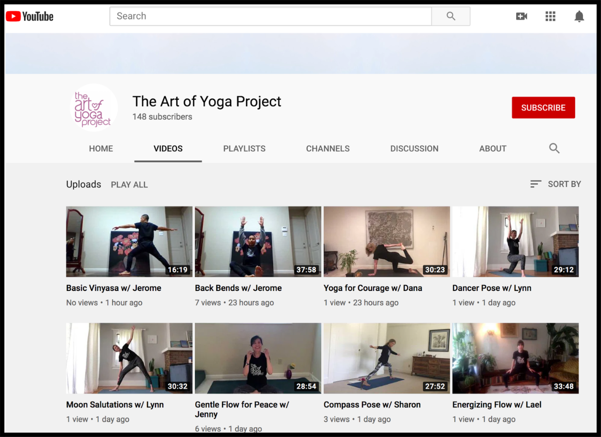 The Art of Yoga Project's trauma-informed yoga classes on YouTube
