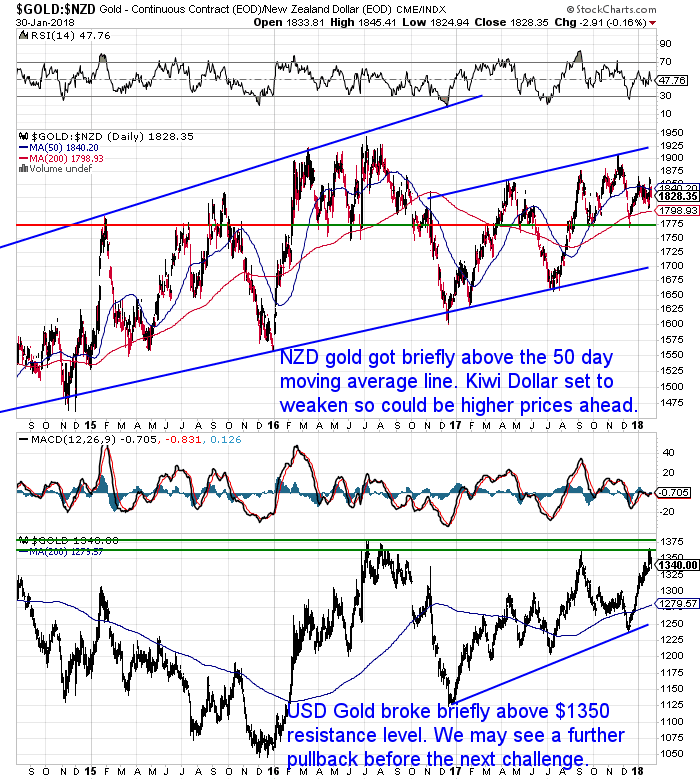 NZ Dollar Gold Chart