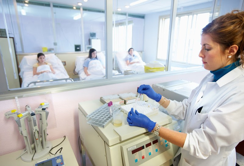 People participating in a clinical trial in a hospital