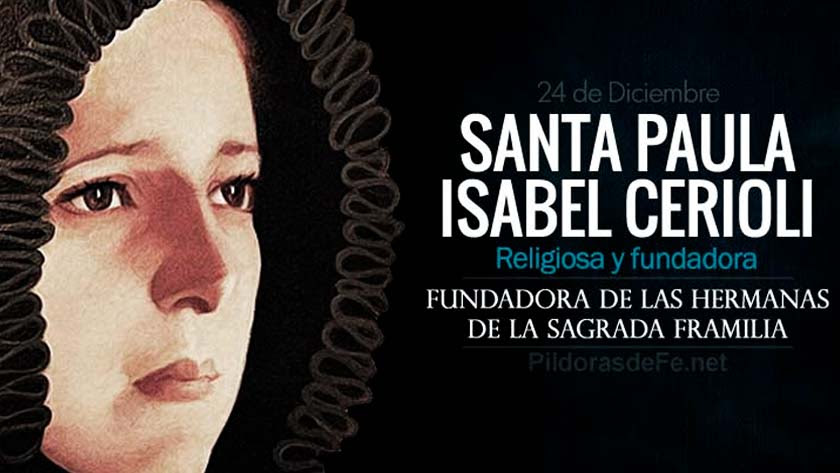 santa paula isabel cerioli religiosa fundadora sagrada familia biografia