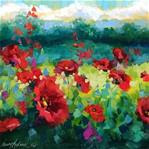 The Best Way to Brighten Reds and Yellows - Rainy Day Poppies - Flower Paintings by Nancy Medina - Posted on Sunday, December 21, 2014 by Nancy Medina