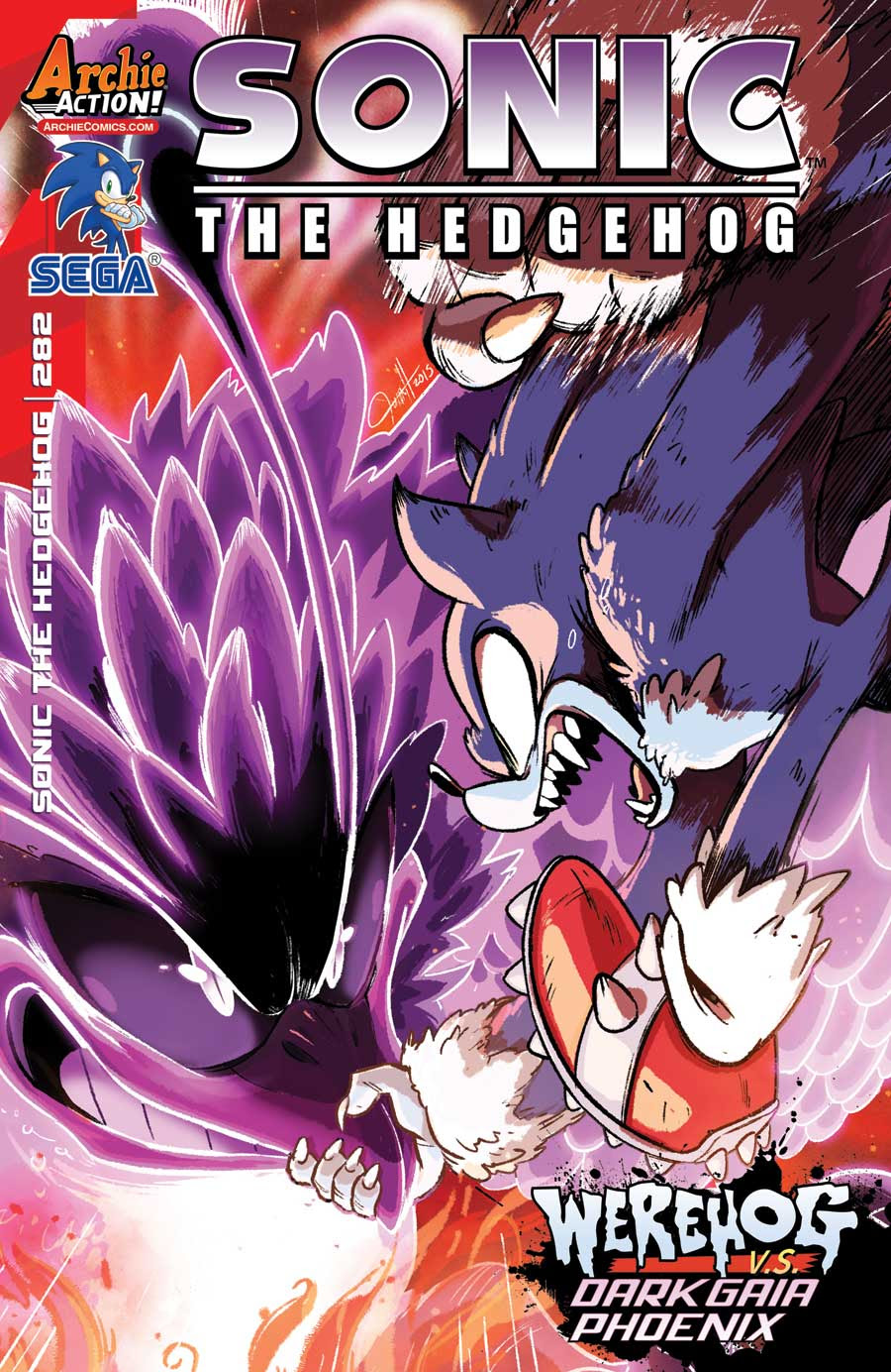 Sonic the Hedgehog #283 Cover by Tyson Hesse