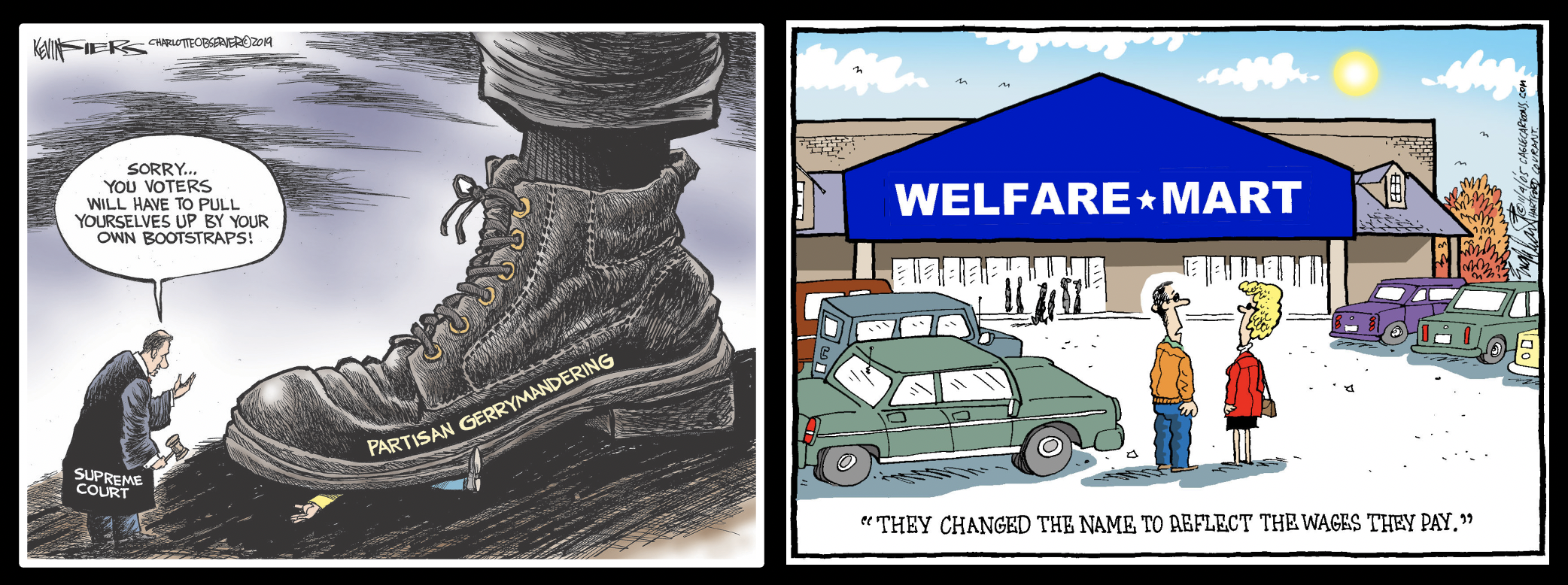 Republicans and the wealthy use gerrymandering to deny other Americans their fair share of resources.
