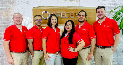 (L) Garreth Scott, Managing Director, and Philip Cherian, Channel Director, and Vivian Gevers, Group COO, and Frennie Rivadelo, Sales Operations Manager, and Moe Bux, Sales Director, and Marc Bowen, General Manager, Credence Security (R) (L) Garreth Scott, Managing Director, and Philip Cherian, Channel Director, and Vivian Gevers, Group COO, and Frennie Rivadelo, Sales Operations Manager, and Moe Bux, Sales Director, and Marc Bowen, General Manager, Credence Security (R)