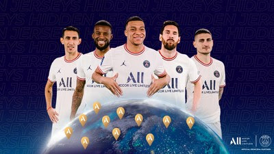 Jerseys of Paris Saint-Germain have been virtually hidden in 150 Accor Hotels all around the world Jerseys of Paris Saint-Germain have been virtually hidden in 150 Accor Hotels all around the world