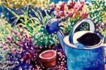 Watercolor Watering Can - Posted on Tuesday, February 17, 2015 by Debbie Yacenda