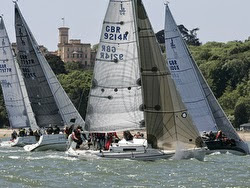 J/92 sailing Round Island Race off England