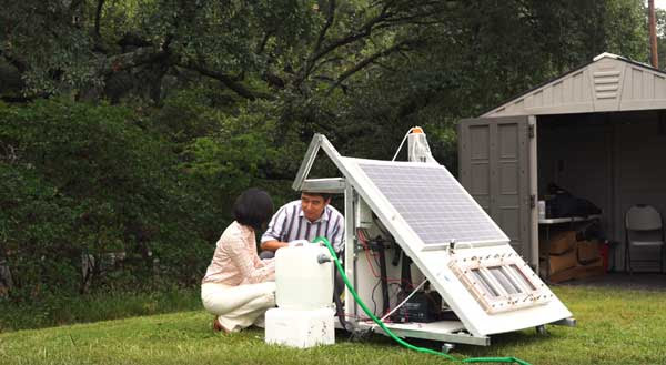 Sol, nanopartículas e água