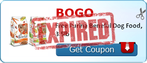 BOGO Free Purina Beneful Dog Food, 3.5lb