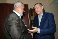 Hamas' leader Ismail Haniyeh and Erdogan. Haniyeh is the terrorist on the left.