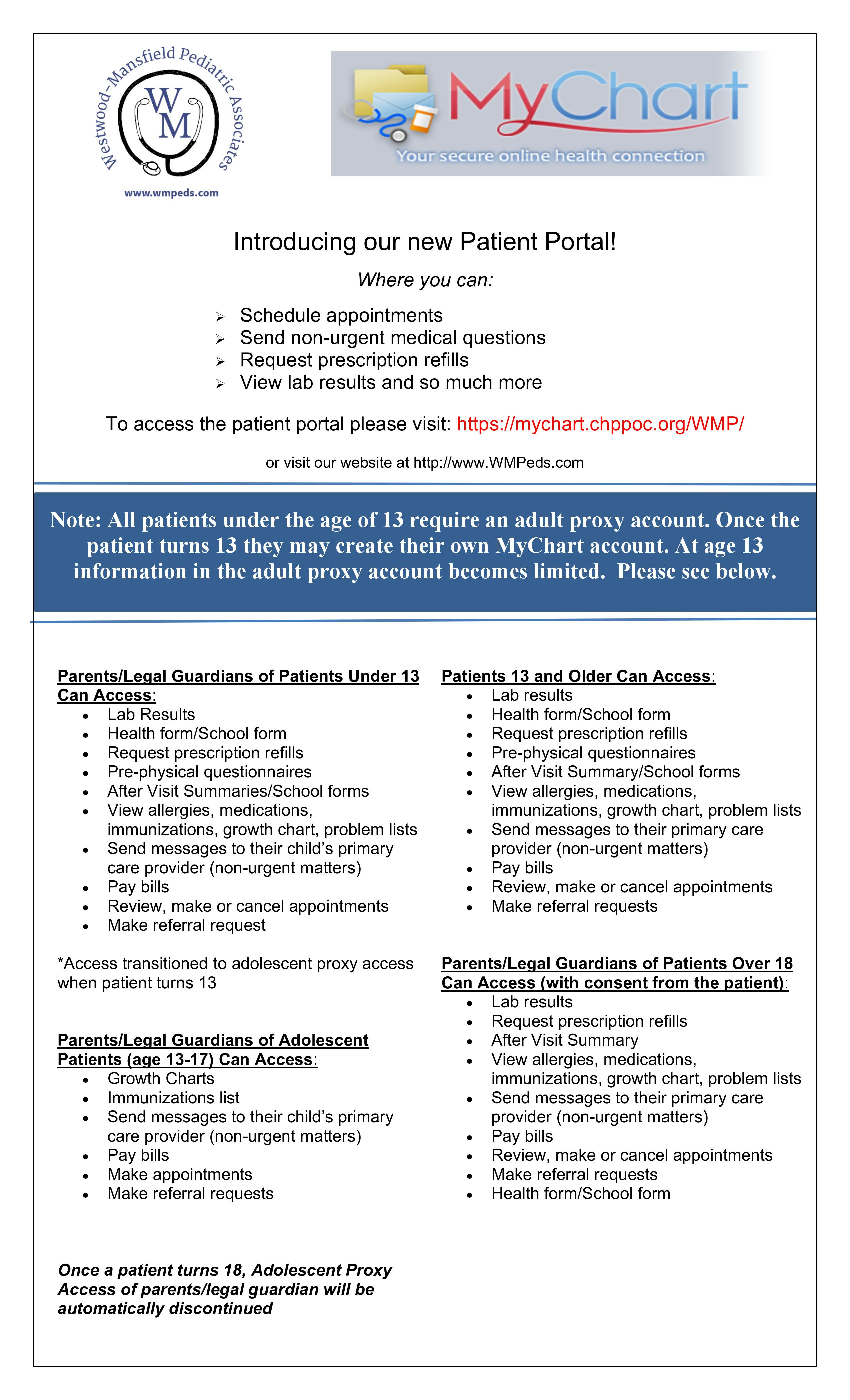 My Chart Patient Portal