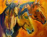 ARTOUTWEST 4' X 5' THREE BROTHERS HORSE ANIMAL ART BY Artist Diane Whitehead - Posted on Wednesday, December 10, 2014 by Diane Whitehead