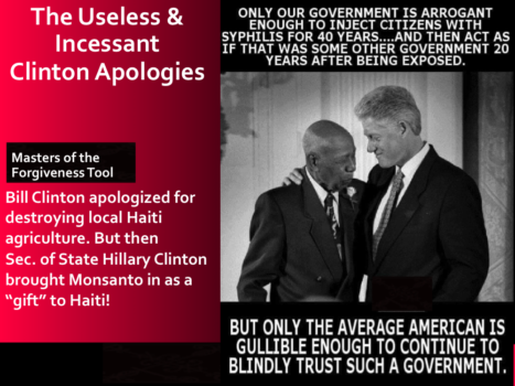 The Useless and Incessant Clinton Apologies to Black people they abuse