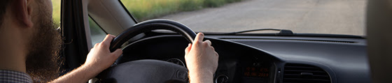a person driving a car