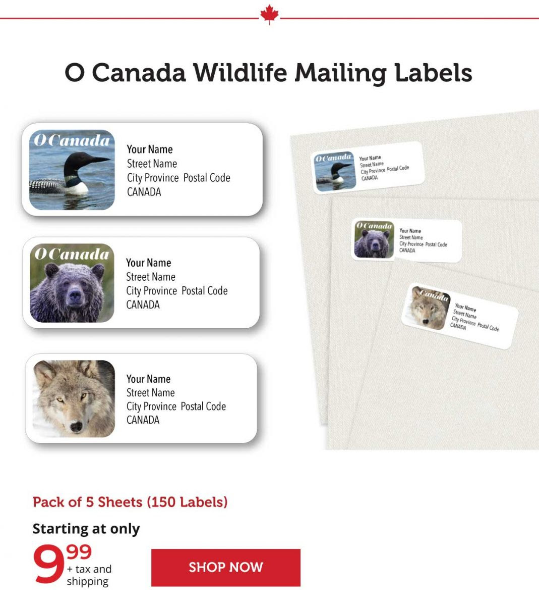 Celebrating Canada Mailing Labels