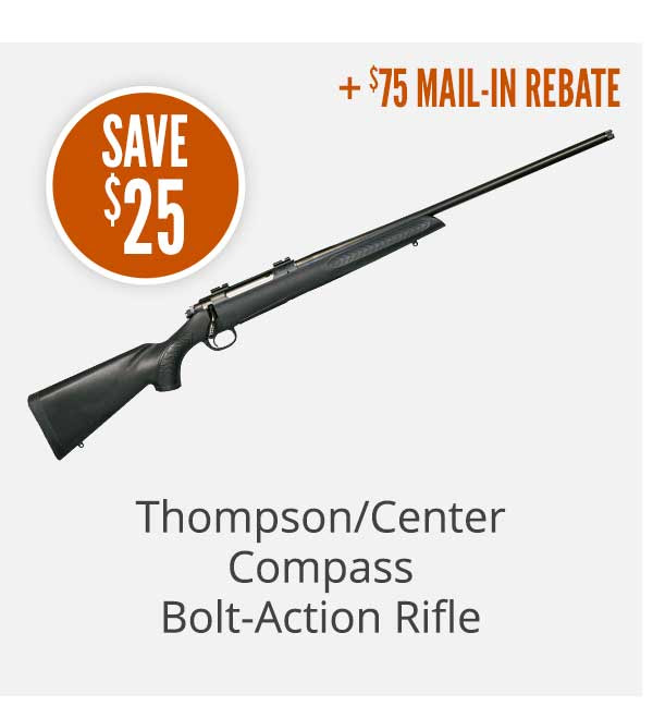 Save Up To $100 with Mail-In Rebate When You Purchase A Thompson/Center Compass Bolt-Action Rifle